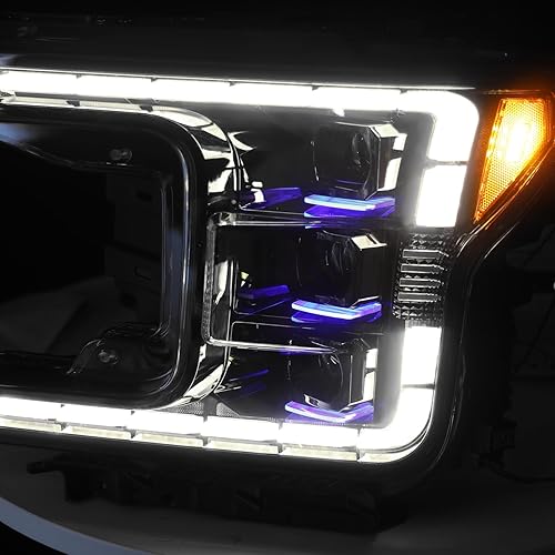 Miniatura 5 de LESEM Conjunto completo de faros LED compatible con F150 2018-2020 Reemplazo de faro con intermitente secuencial switchback DRL