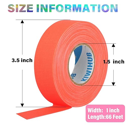 Miniatura 33 de Tela fluorescente reactiva a la luz negra ultravioleta/cinta de neón Gaffer, cinta de punta súper brillante para suministros de fiesta brillante, 1