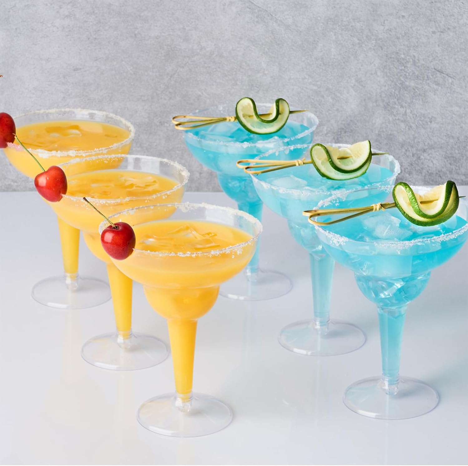 Clear Plastic Margarita Glasses, Unbreakable Cotail Cups