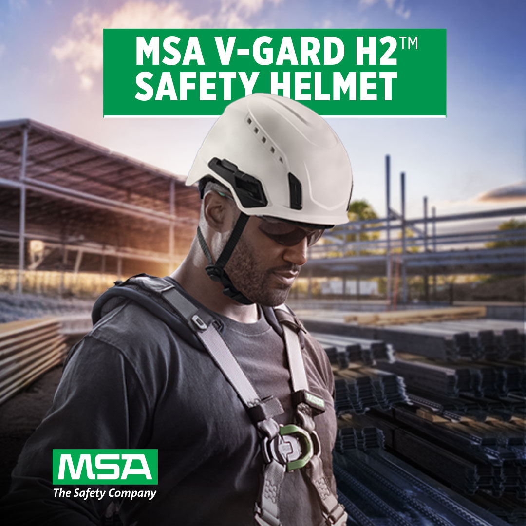 Amazon.com: MSA 10242636 V-Gard H2 Pro 安全型2 安全帽,附舒適Fas