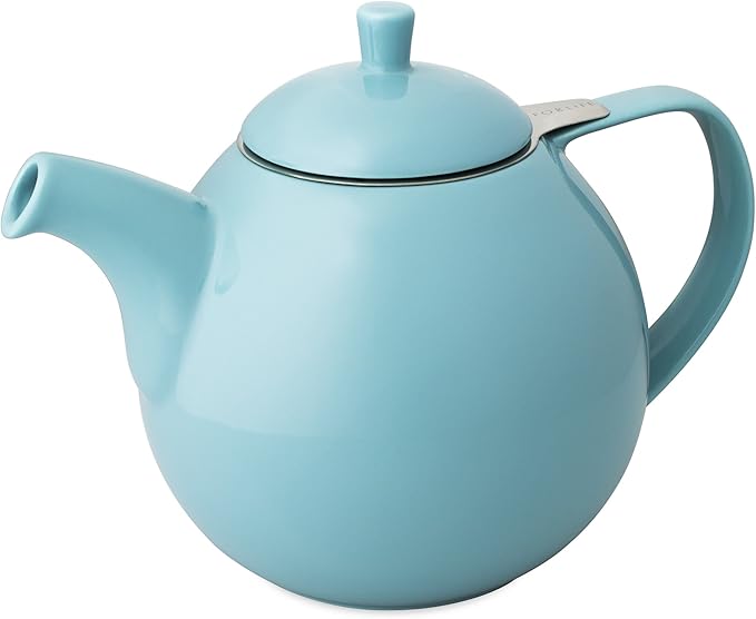 FORLIFE Curve Teapot with Infuser, 45Ounce, Turquoise