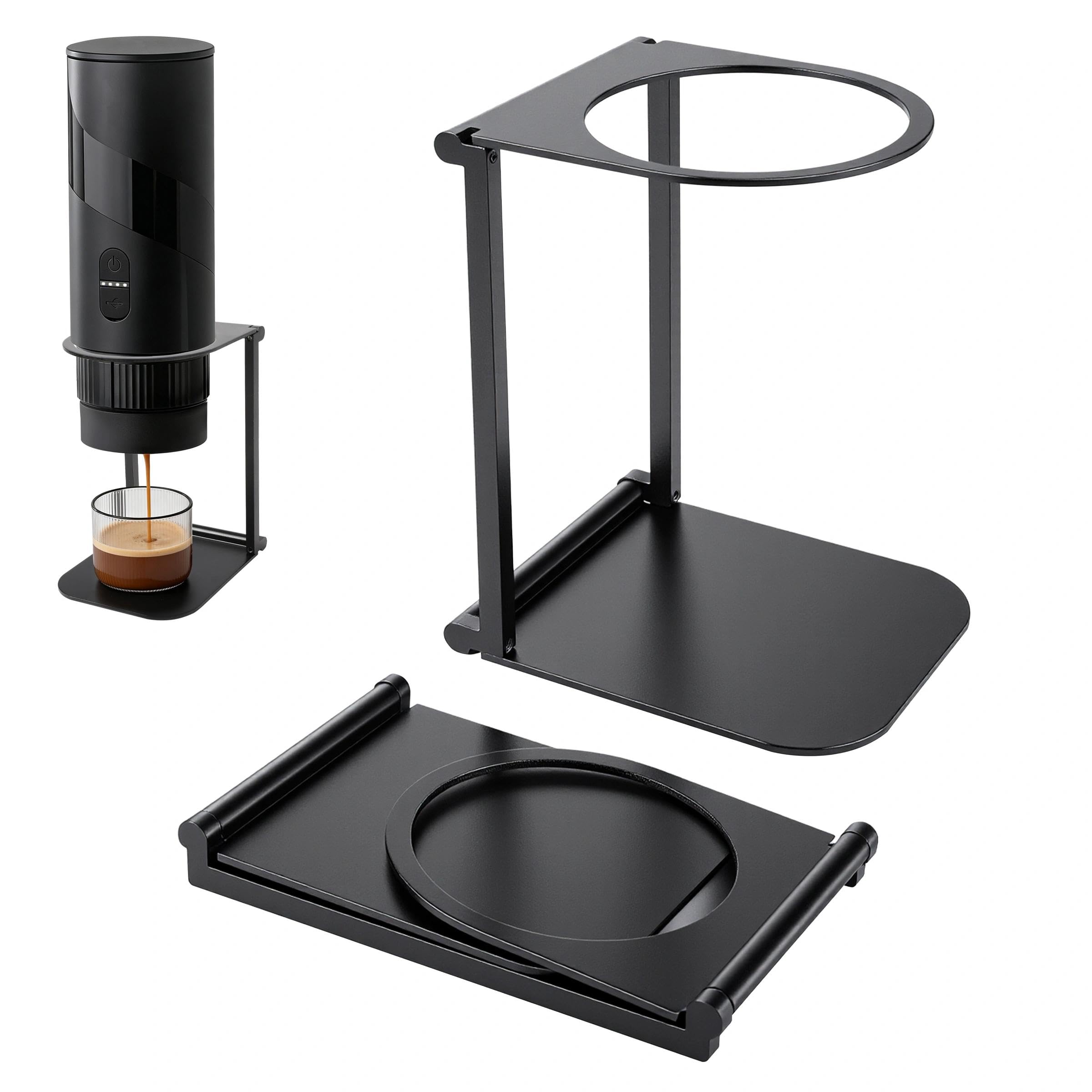 ZHABAYEN Universal Aluminum Coffee Machine Stand, Portable & Foldable