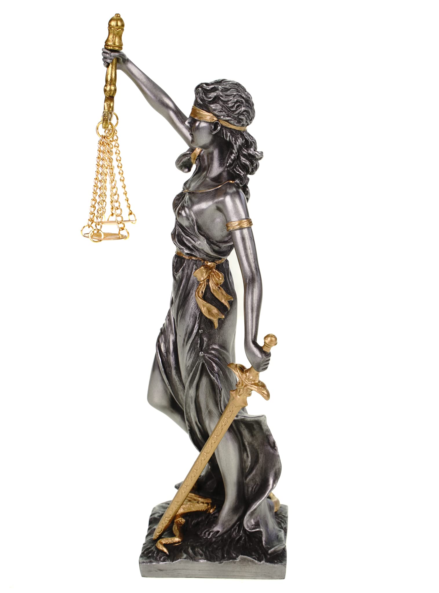 Veronese by Joh. Vogler GmbH - Estatuilla de la Justicia romana de la justicia, 21 cm, color: Oro/Plata