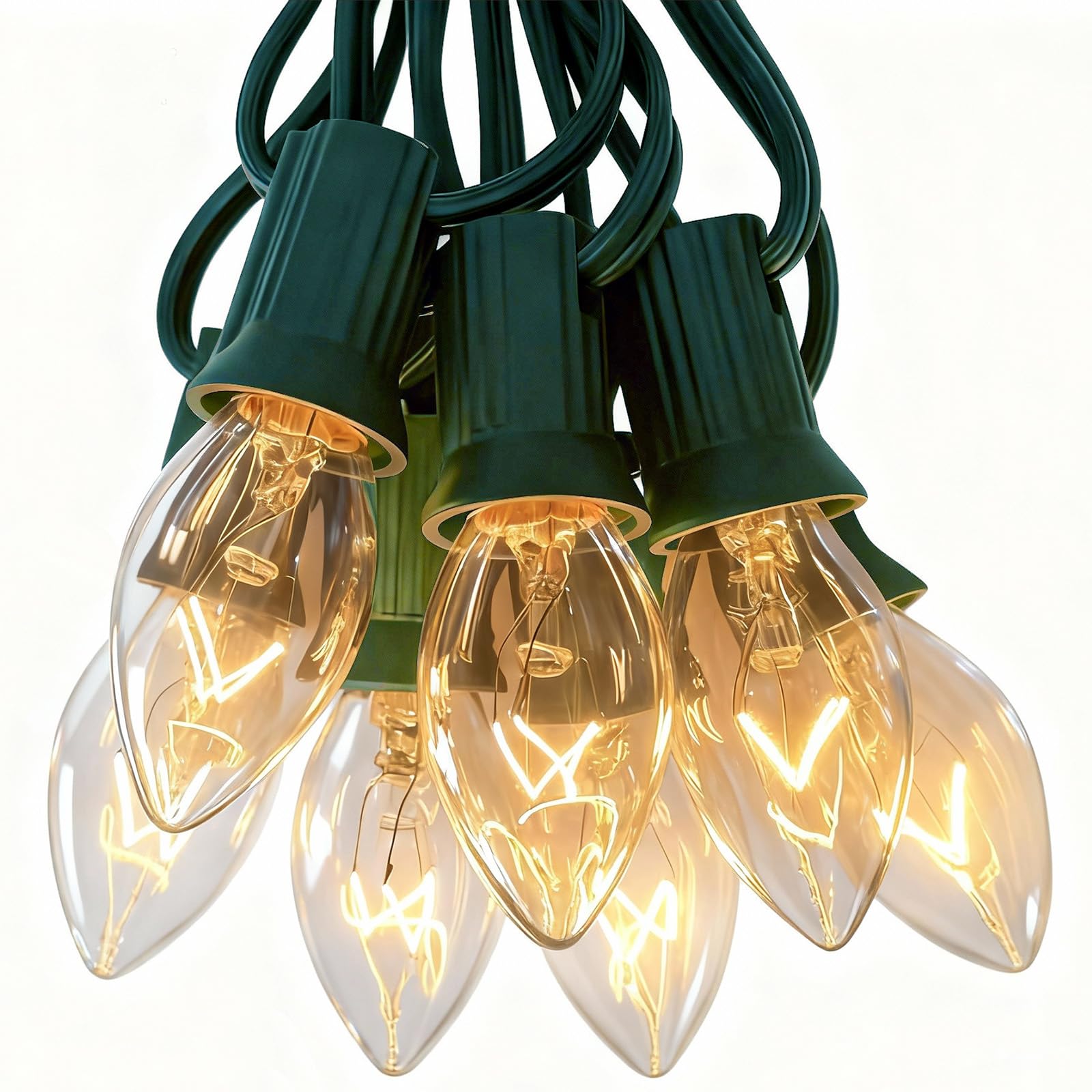 Bokoiuu C7 Clear Christmas Lights