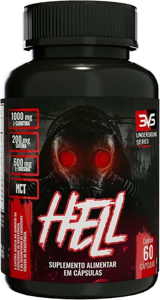 3VS Nutrition Termogênico Hell 60 Cápsulas A Combinação Perfeita De 7 Ingredientes Com Cafeína, L-carnitina, L-tirosina, Tcm, Picolinato De Cromo E Vitaminas