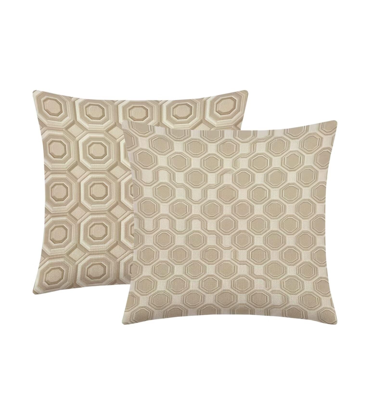 Kissenbezug 75x75cm 2er Set Outdoor Kissen Braun nordisch-2 Leinen