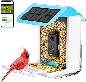 Bird Feeder with Camera, Identify 11000+ Bird Species,Auto Capture Bird Videos & Motion Detection, Wireless Camera Ideal Present for ird Lover.(Dual Panel) asin的图片