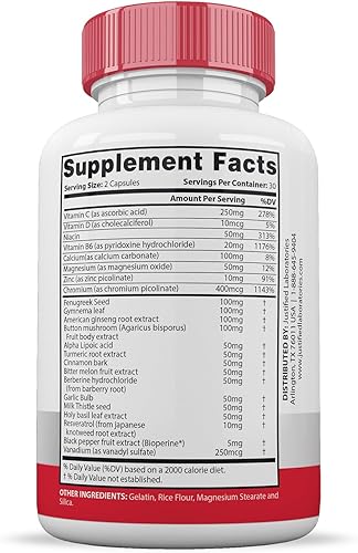 Miniatura 5 de Gluco Revive Extreme 1295MG Píldoras Glyco Support Fórmula avanzada Gluorevive Soporte de glucógeno formulado con cúrcuma berberina resveratrol ajo,