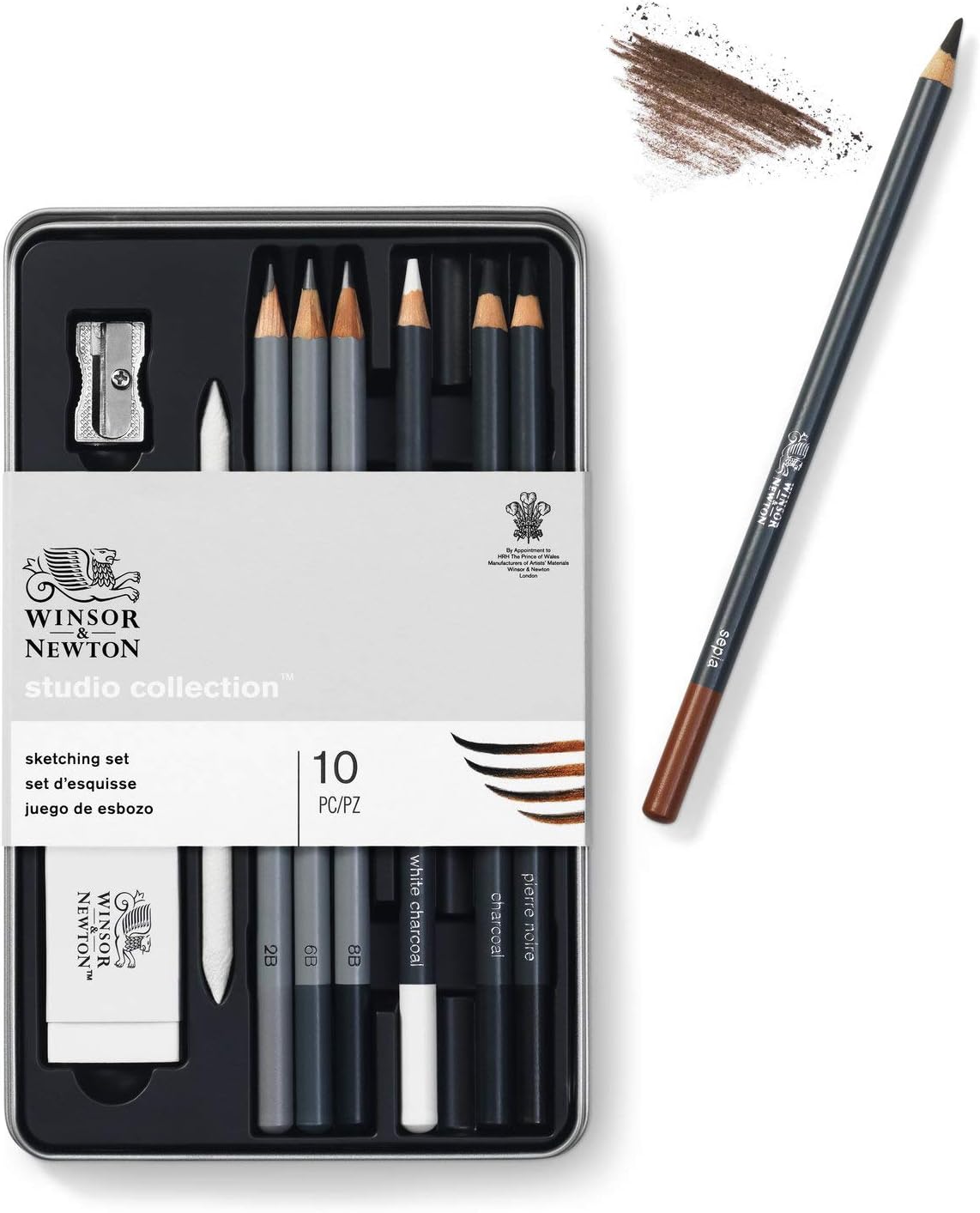 Winsor & Newton Studio Collection Artist Pencils, Sketching Pencils, Set of 10