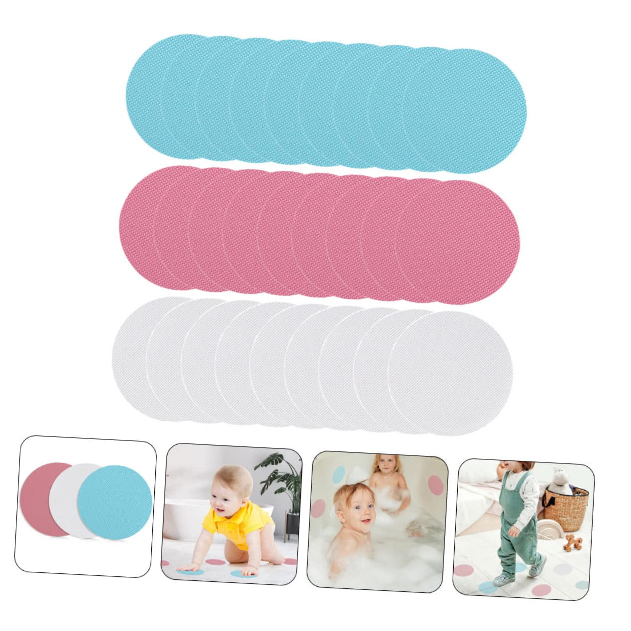 PRETYZOOM 72 Pegatinas Redondas Antideslizantes Pegatinas De Colores Pegatinas para Azulejos Pegatinas Antideslizantes para Suelo Peldaños De Seguridad para Baño Bañera Bebé