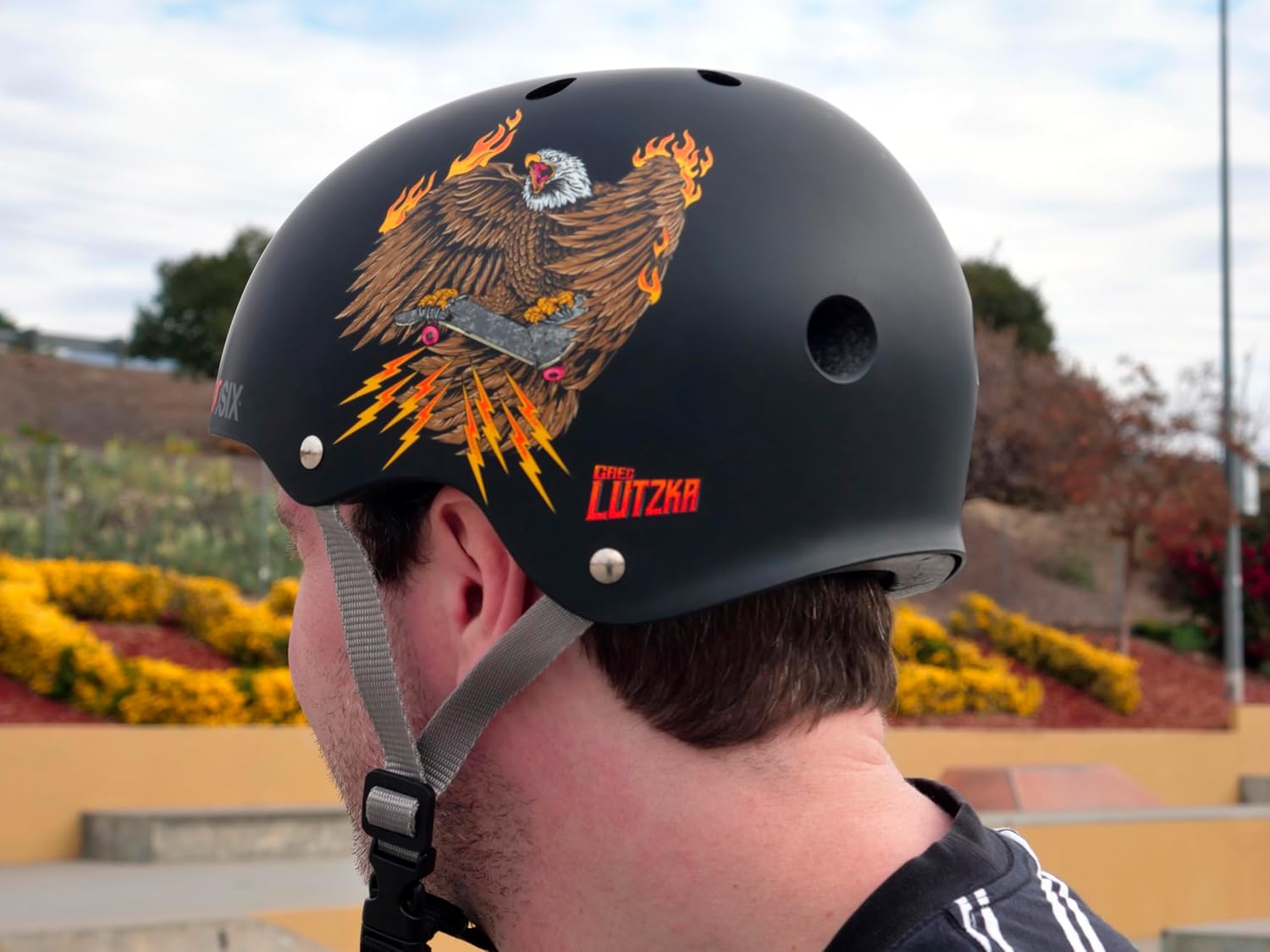 80SIX Triple Certified Multisport Helmet - Ideal for Bike, Scooter, Skateboard, Roller Skate and Inline Skate Greg Lutzka Signature Edition 8+ Youth