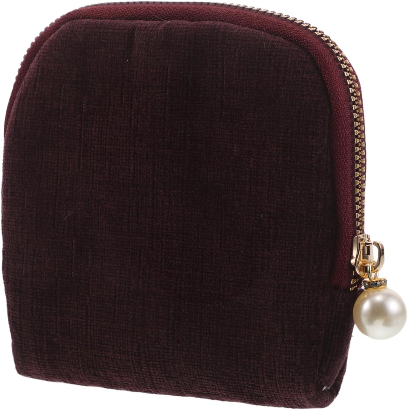 Compact Jewelry Travel Case and Individual Compartments with Multi-layer Storage Pouch Elegant Velvet Fabric with Imitation Pearl Decoration for Women for Travel and Luggage