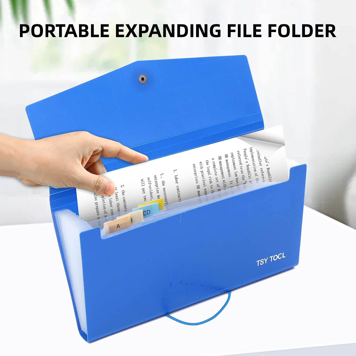Pack of 4 Expandable File Folder,10"x5.5" Portable Accordion Document Pocket, Office Desk Organizer-13 Pockets,for Receipts, Coupons and Tickets, Check Size Water Resistant-Assorted Color