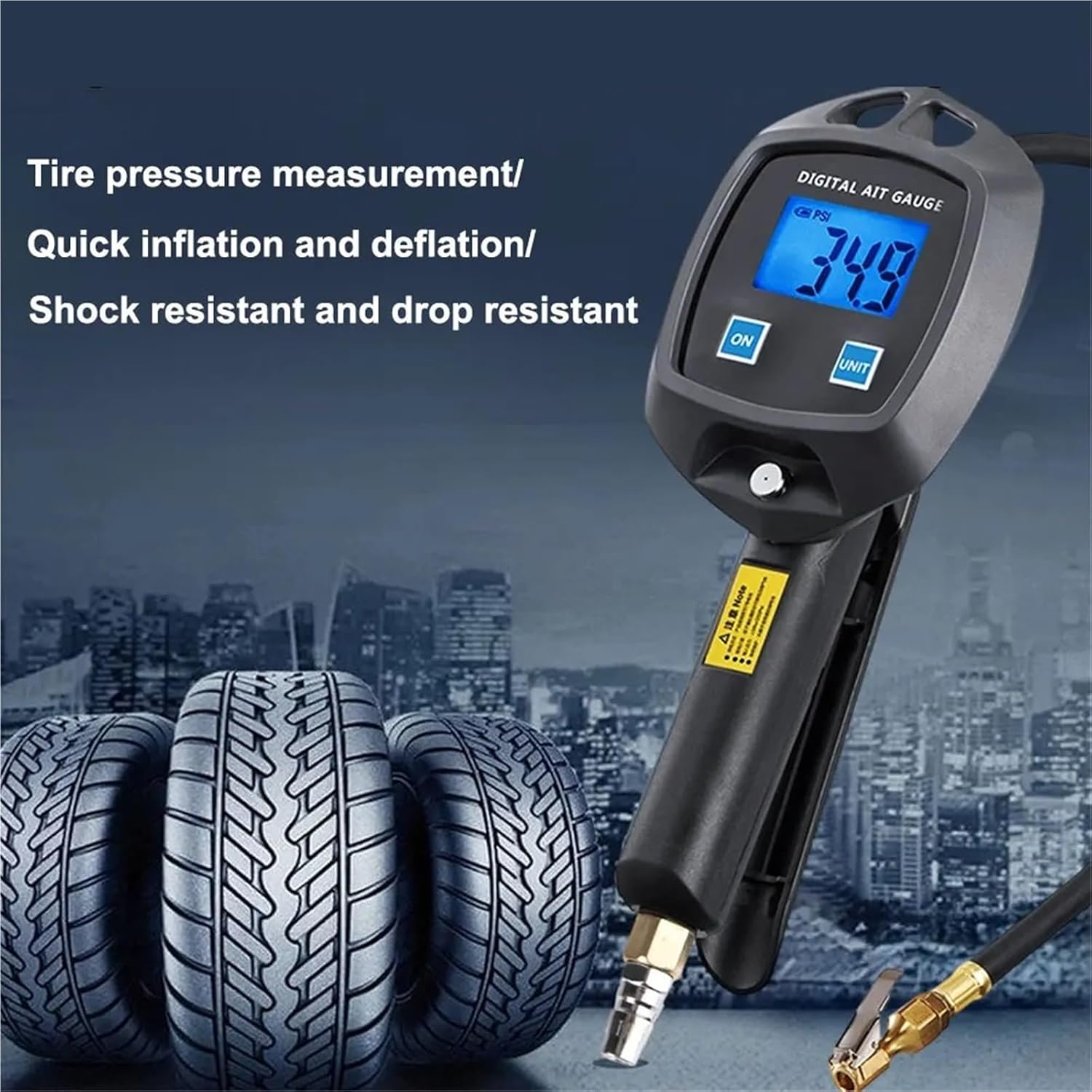 Tire Pressure Gauge Monitoring Inflation Gun Auto Accessories Digital Display Universal Car Tire Manometro