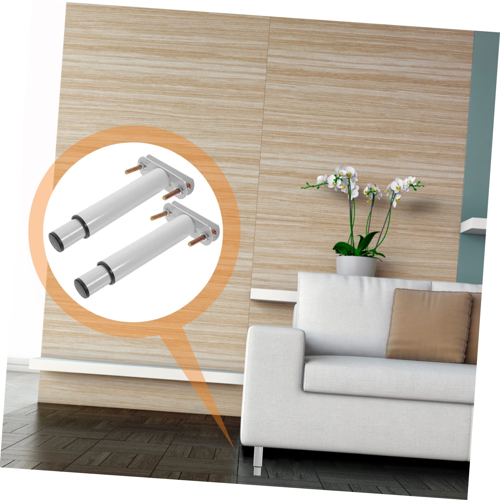 NUOBESTY 2 Pezzi piedini di supporto per le gambe del letto livellamento Alto livellatori montante piedini regolabili gamba di sostegno del letto Supporto materasso ferro da stiro bianca