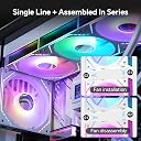 Thermalright TL‑M12QR-S X3 120mm PC Case Fans Reverse Blade, 1500RPM Airflow, ARGB Daisy‑Chain, Infinity‑Mirror Lighting, 3‑Pack gallery image