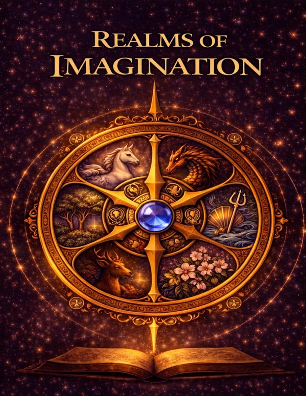 Realms of Imagination: A Coloring Book with Dragons, Unicorns, Enchanted Forests, and Magical Realms