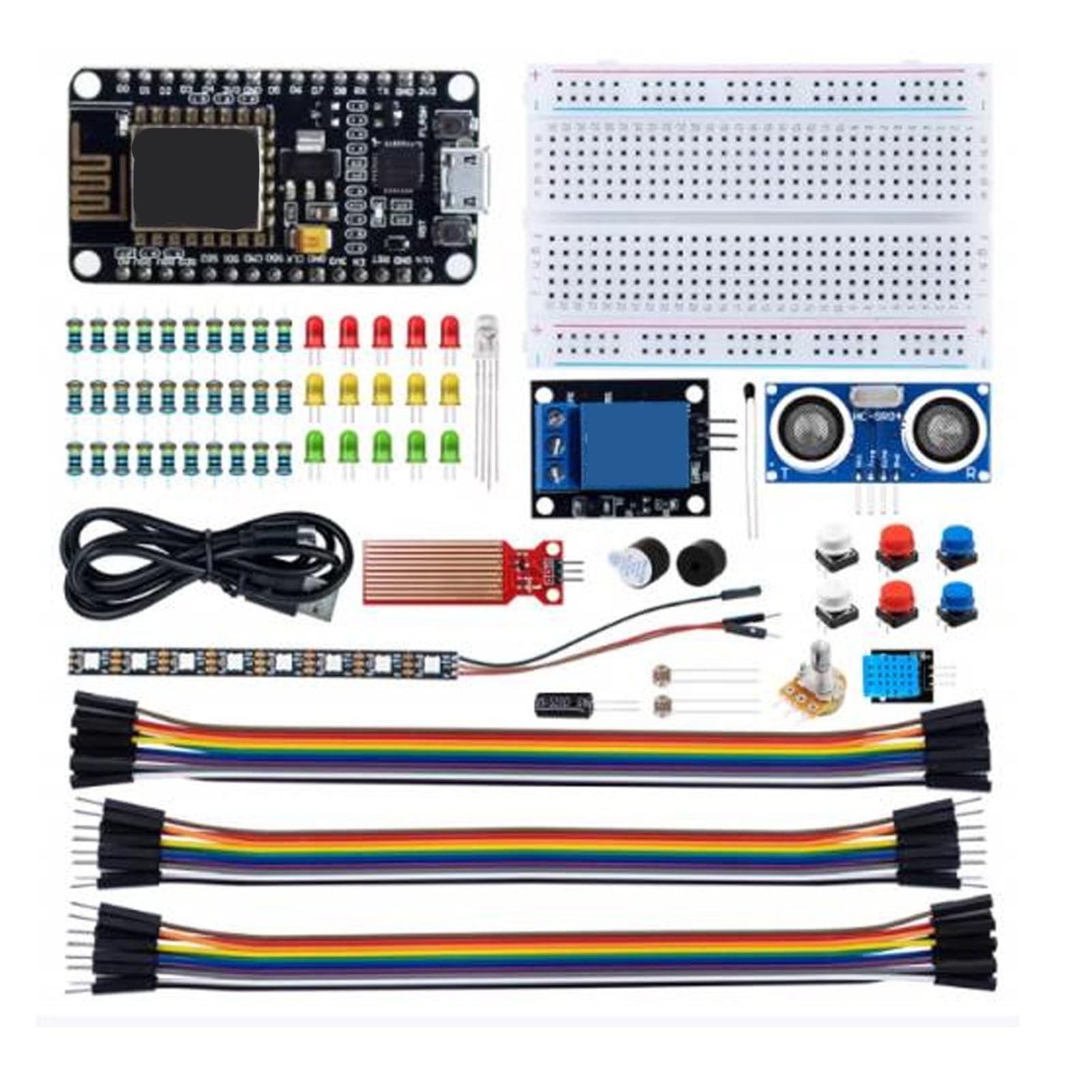 ESP8266 Starter Kit Entwicklungsboard LED Dioden WiFi IoT Lernkit für -Hausautomation mit Verschiedenen Modulen Einfaches Lernen