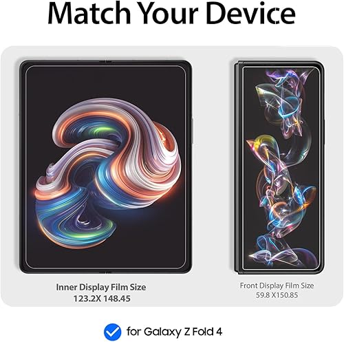 Miniatura 2 de DOME GLASS Whitestone GEN - Protector de pantalla para Galaxy Z Fold 4 (2022) HD transparente con revestimiento duro, protector de pantalla de