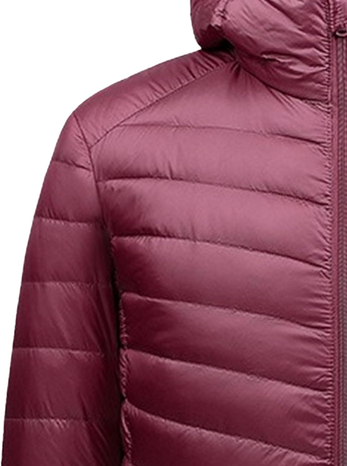Lightweight Packable Puffer Jacket for Men Windproof Hooded Insulated Jacket Water-Resistant Quilted Winter Coats