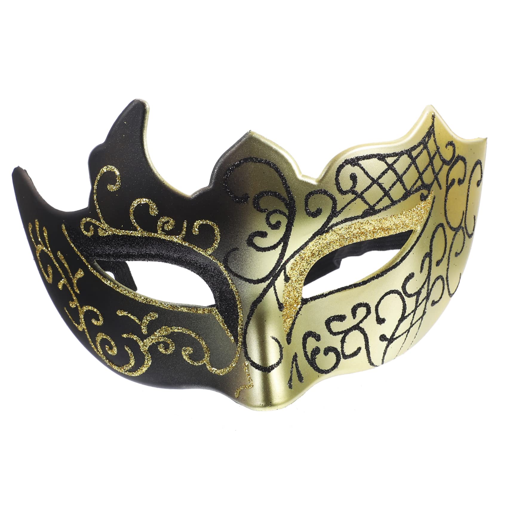 LIFKOME Masquerade Half Face Mask Venetian Costume Party Mask Halloween Decorative Half Face Costumes Golden