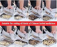 Vista 3 de CGOLDENWALL Cortadora manual de medicina china de acero inoxidable, herbáceas chinas, máquina de cortar medicina herbaria china para el hogar