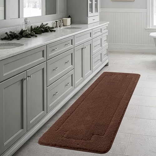 Miniatura 24 de Juego de 3 alfombras de baño suaves y absorbentes, peludas, suaves, antideslizantes, para ducha, bañera, lavable a máquina