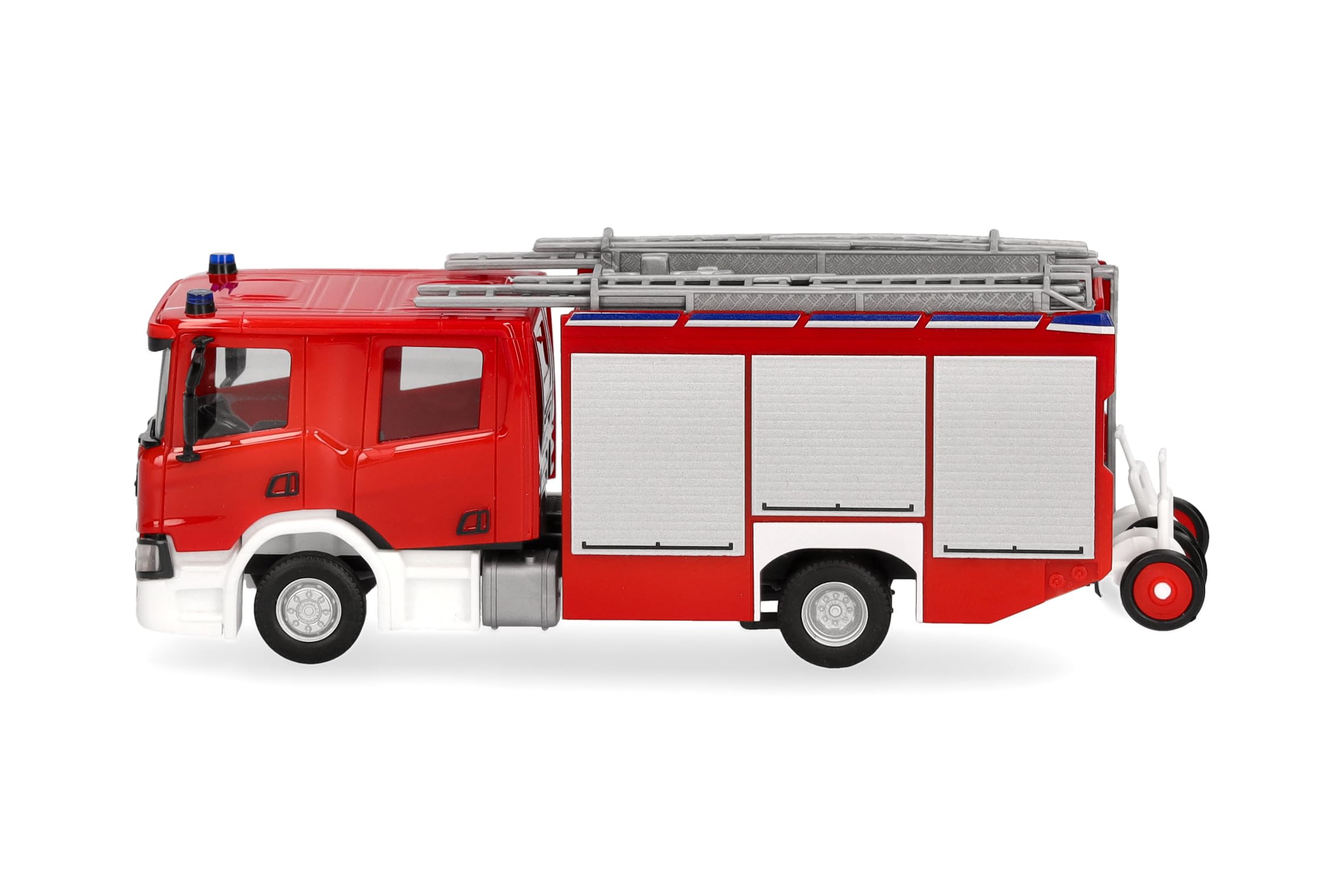 Herpa modello di camion Scania CP28 Crewcab veicolo antincendio "Feuerwehr", in scala 1:87, pezzo da collezione, modello tedesco, statuetta plastica