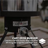 Vista 5 de Gas One Freidora de propano con olla de freidora de 10 cuartos de galón, cesta coladora de aluminio de alta calidad para alitas de pollo y mariscos