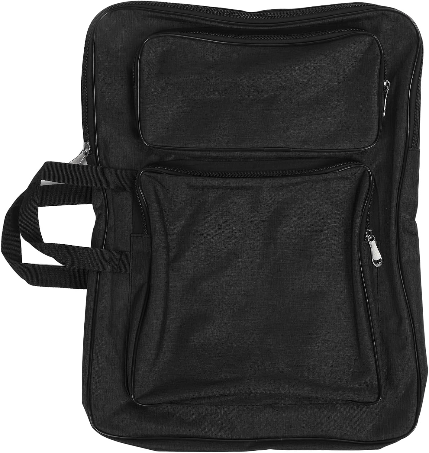 ArtEase 8K Kids Art Portfolio Backpack with Adjustable Straps Nylon Sketch Board Carrier for Art Supplies (Black)