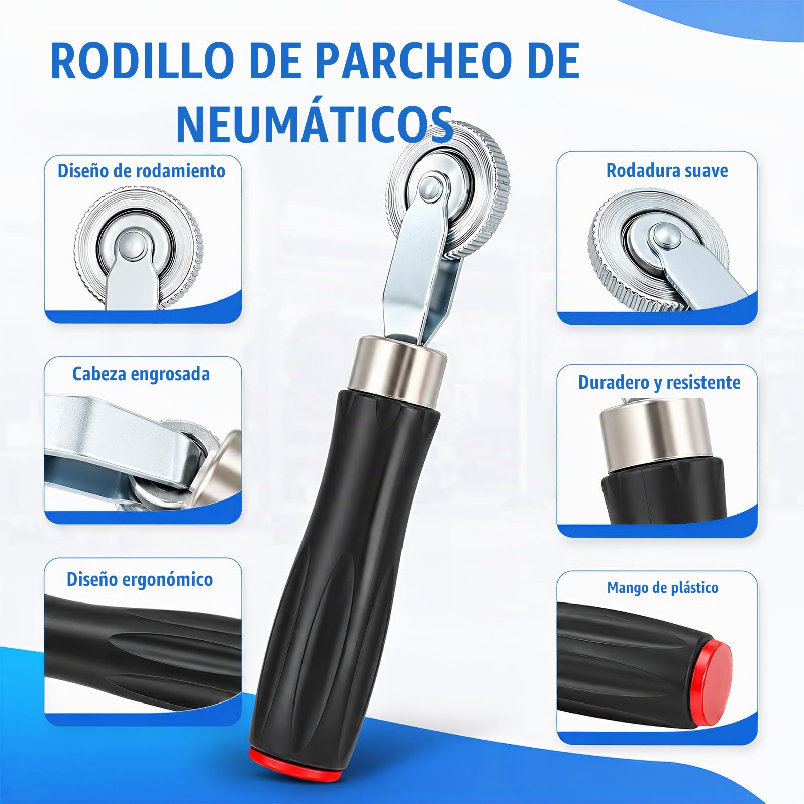 Kit Reparación Neumáticos, 27 Piezas Coches Reparación Neumáticos Para Automóviles Camiones Motocicletas Y Bicicletas Juego Multiusos Tapones Y Parches Tapones Goma Tipo Hongo Y Herramientas Inserción