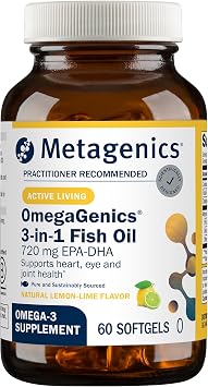 Metagenics OmegaGenics Fish Oil EPA-DHA 720 mg, 60 Softgels