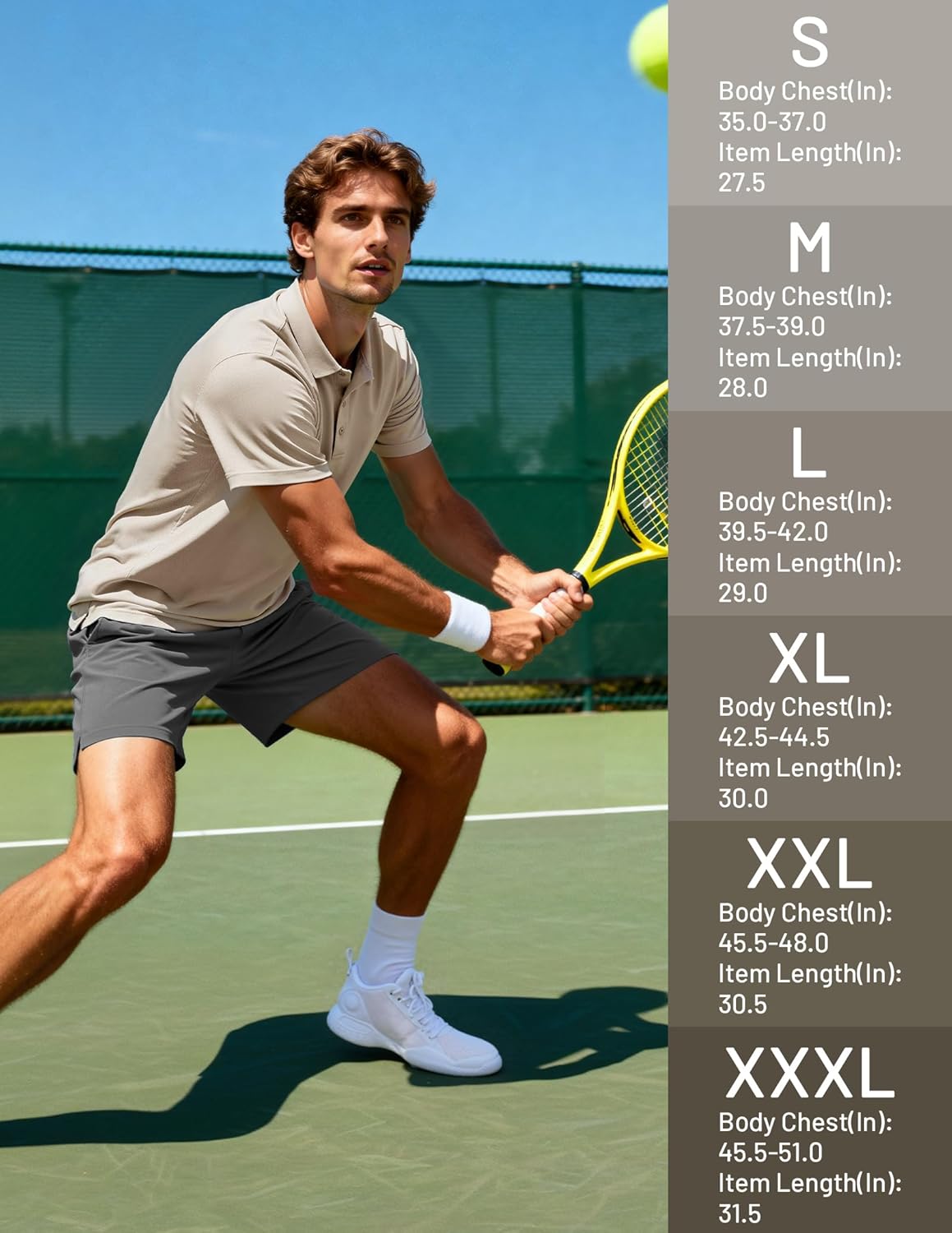 MIER Polo Shirts for Men Short Sleeve Quick Dry Polyester Collared Shirts Casual Golf Shirts, Moisture-Wicking - Image 6