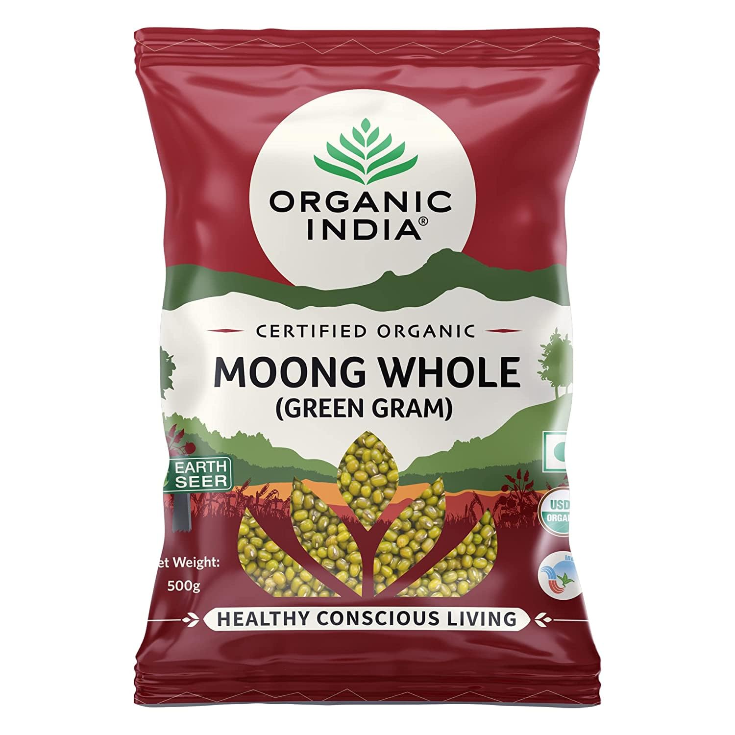 ORGANIC INDIA Moong Whole (Green Gram) 500g (Pack of 1) (B09ZLRS887) Amazon Price History, Amazon Price Tracker