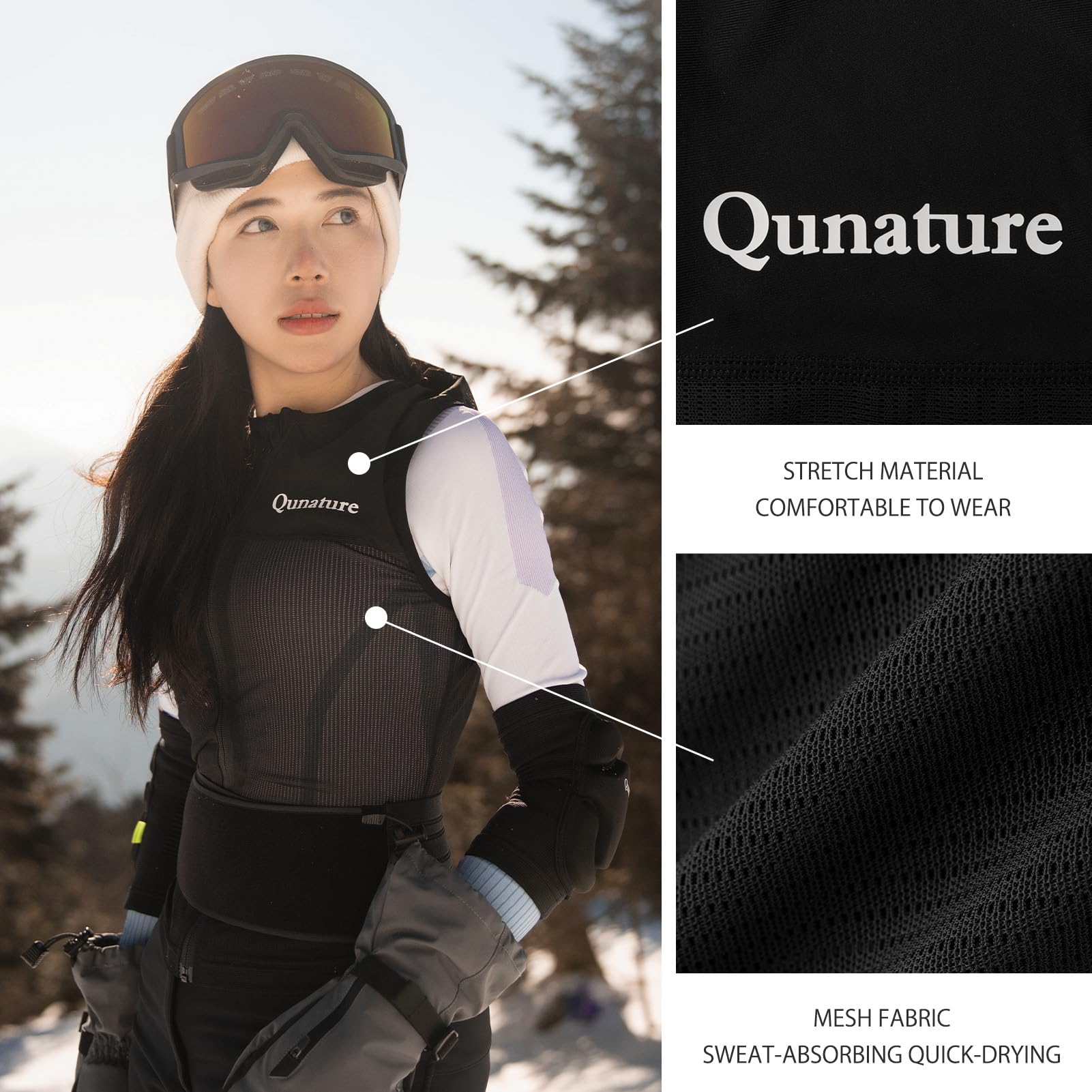 Gilet de Protection Dos Unisexe CE1 Anti-Chute Ski Snowboard VTT Moto