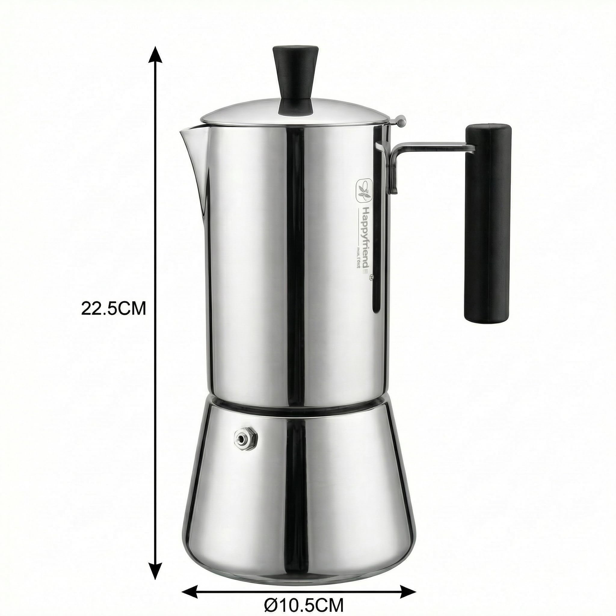 Cafetera Italiana Full Inducción de Acero Inoxidable Robusto | Máxima Durabilidad y Sabor Intenso | Moka Premium para Vitro, Gas y Eléctrica | 2/4/6/10 Tazas (6.0, Tazas)
