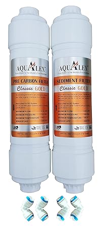 Aqualex, Pokar RO Aqualex,Pokar RO, Pre Carbon Filter + Sediment Filter + 4 pcs connactor Suitable for All RO Water Purifier