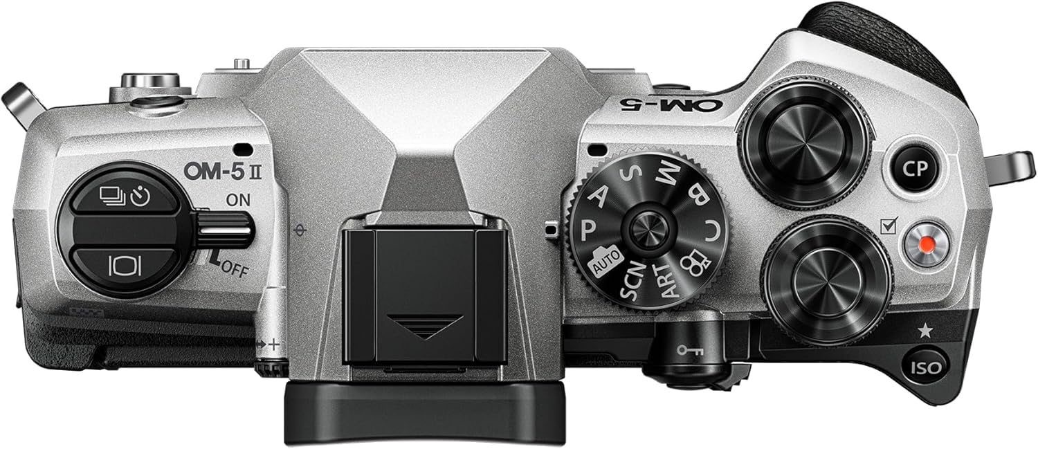 OM SYSTEM OM-5 Mark II Fotocamera Micro Quattro Terzi, 20 MP, Video 4K | Corpo macchina IP53, sensore Live MOS, stabilizzazione 5 assi, HighRes da 50 MP a mano libera e Live ND per video fluidi