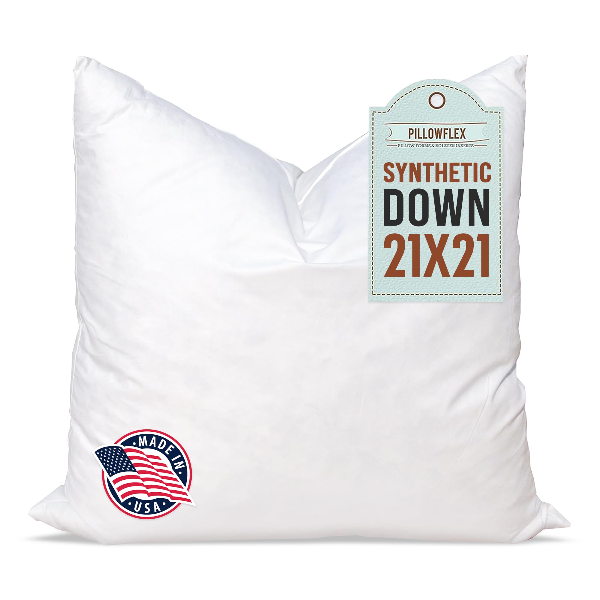 Pillowflex Synthetic Down Pillow Insert - 21x21 Down Alternative