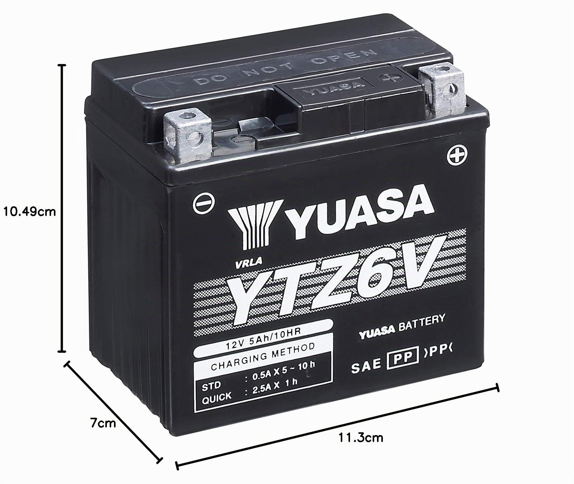 Yuasa YTZ6V 12V 90 CCA AGM Motorradbatterie