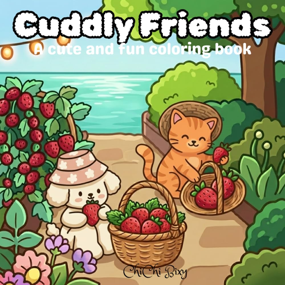 Cuddly Friends: A cute & fun coloring book