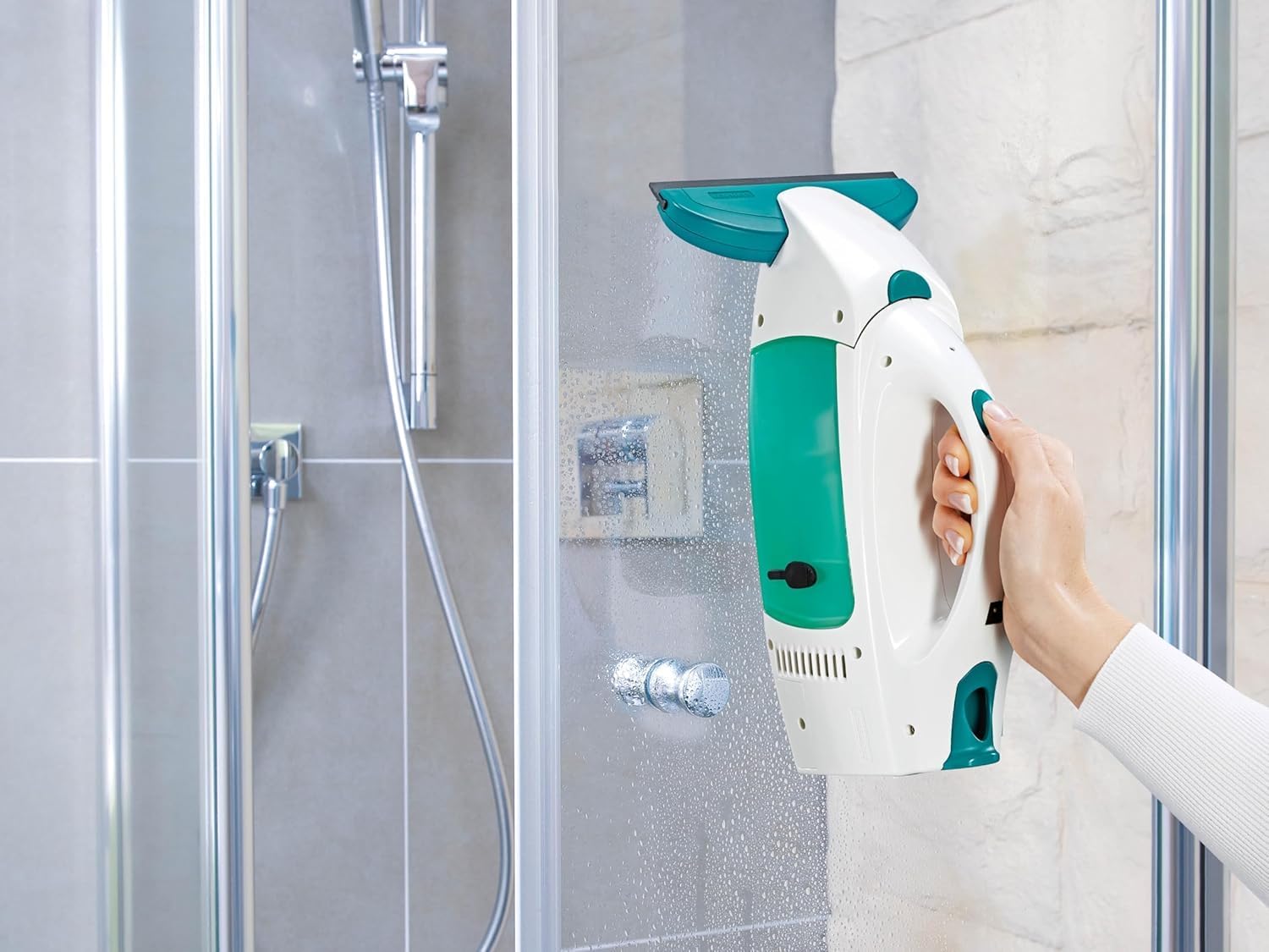 Leifheit Suction nozzle Dry & Clean for narrow windows & doors, suction nozzle for strip & drip-free cleaning, window nozzle for window vacuum Dry & Clean