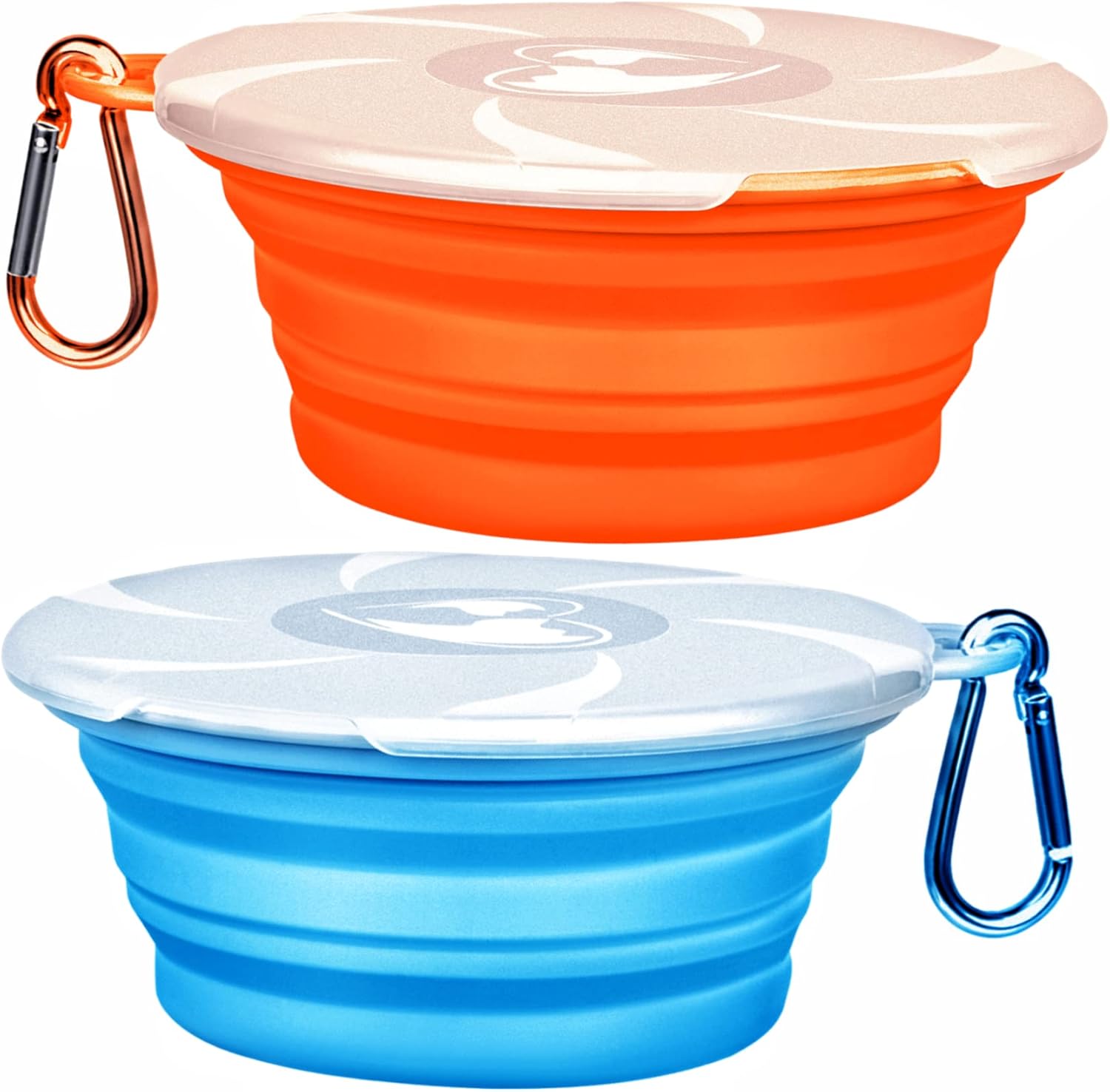 Pet Supplies Collapsible Dog Bowl for Travel, 2 Pack Foldable Bowl