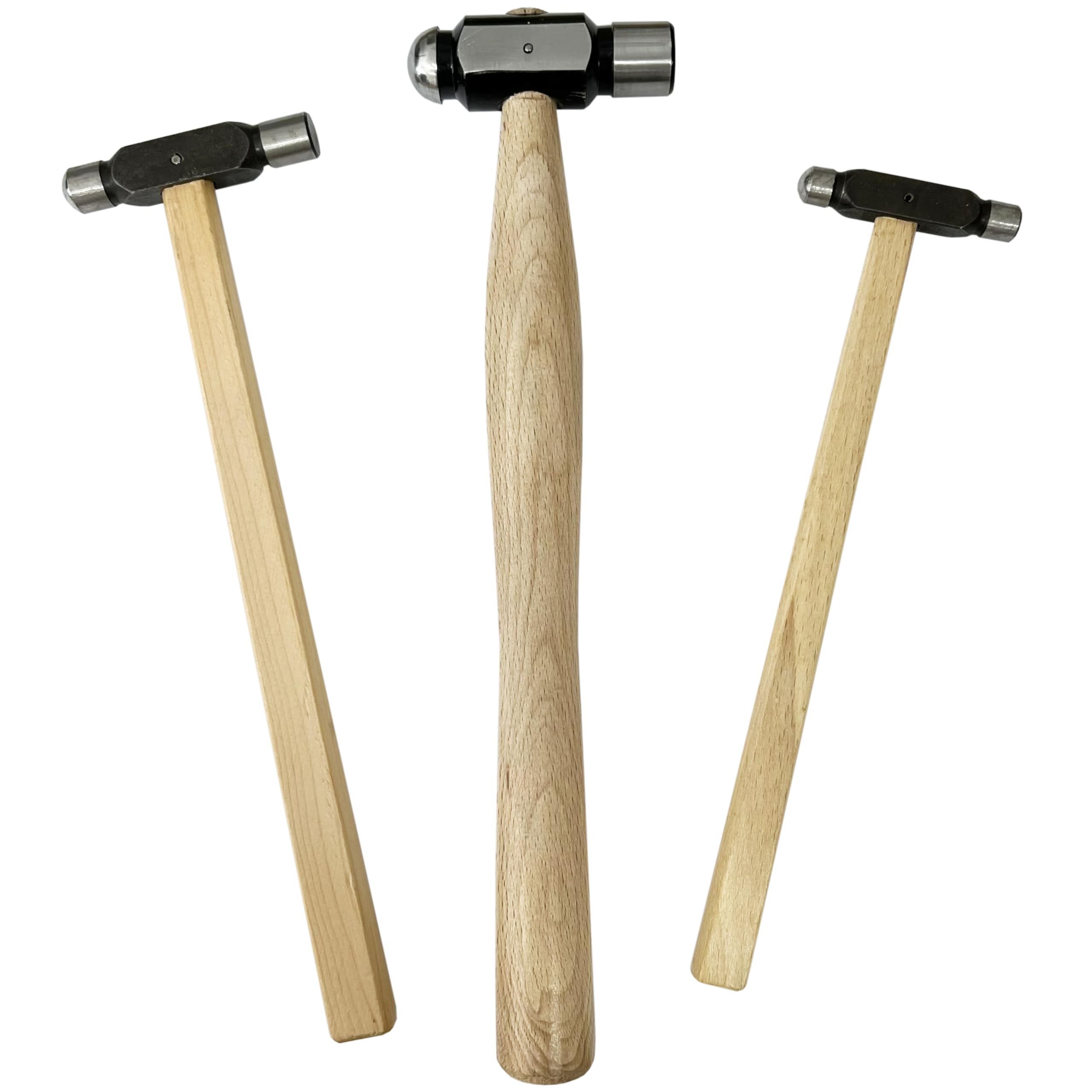 Jewellers Tools Beige Set 4 Ball Pein Hammers Metal Shaping Craft Watch