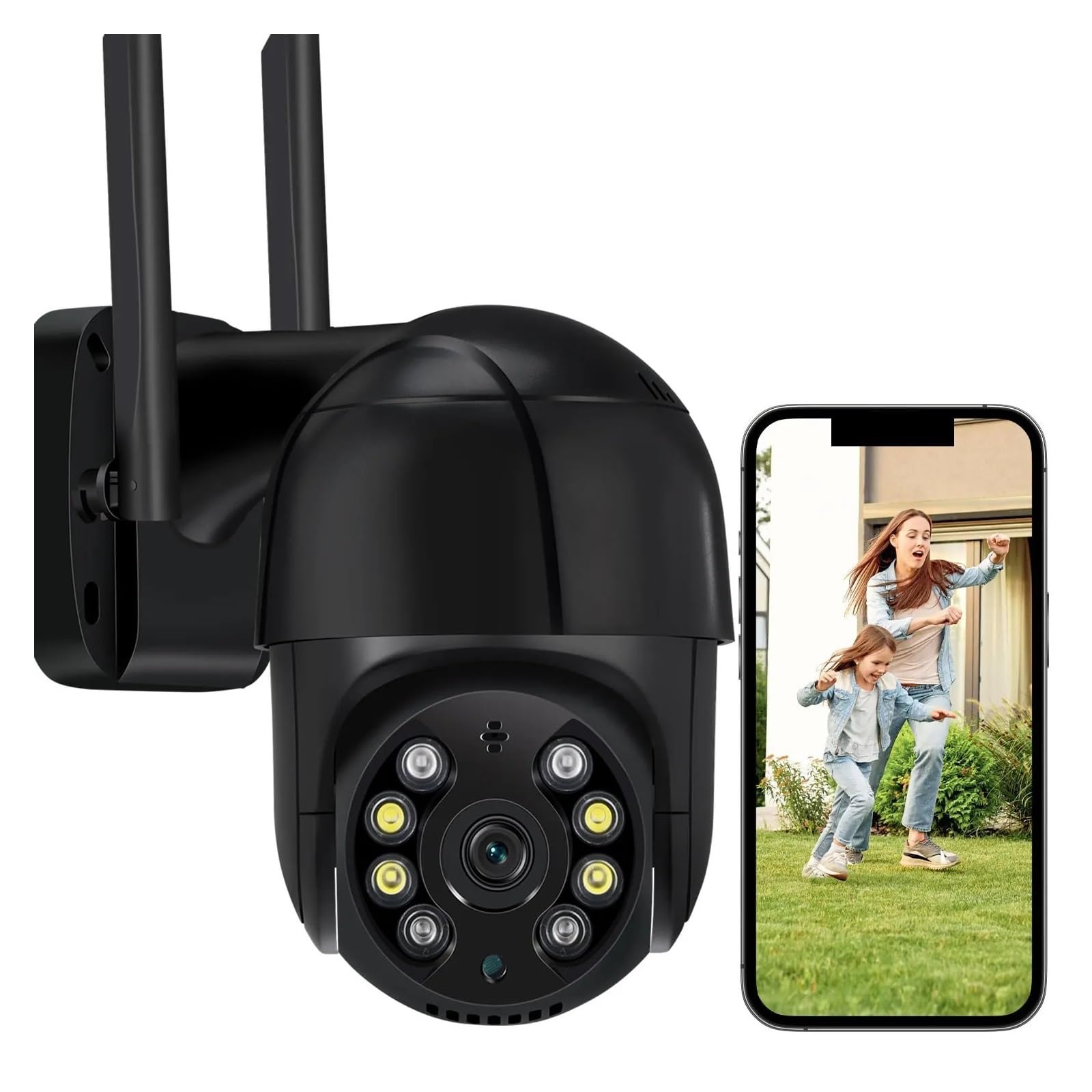 Kamera IP 3MP zewnętrzna bezprzewodowa WIFI Speed ​​Dome z automatycznym śledzeniem PTZ, inteligentny monitor domowy | Add 32G Card