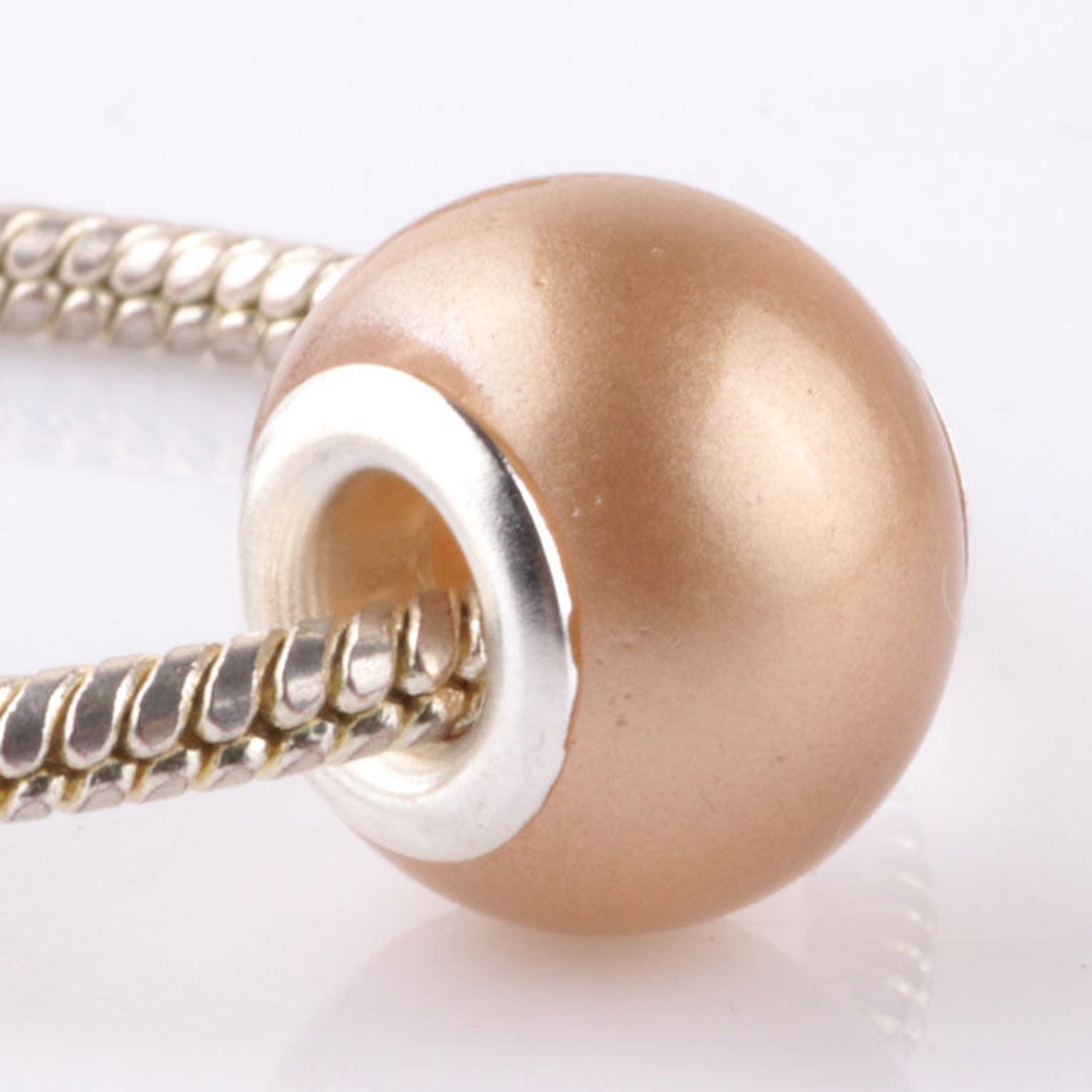 RUBYCA Mix Pearl & Imitation Glass Charm Beads - 30pcs For European Bracelets, DIY Jewelry Making