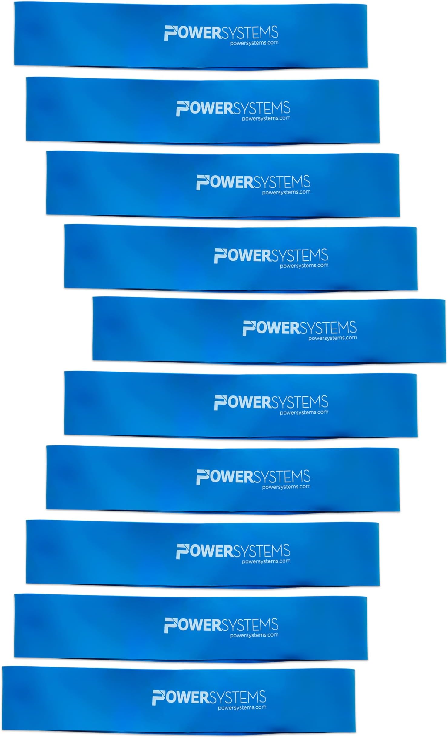 Power Systems Versa Loops Commercial Grade Resistance Bands 10 Pack Color Coded Exercise Loop Bands for Strength Training Physical Therapy Home Gym