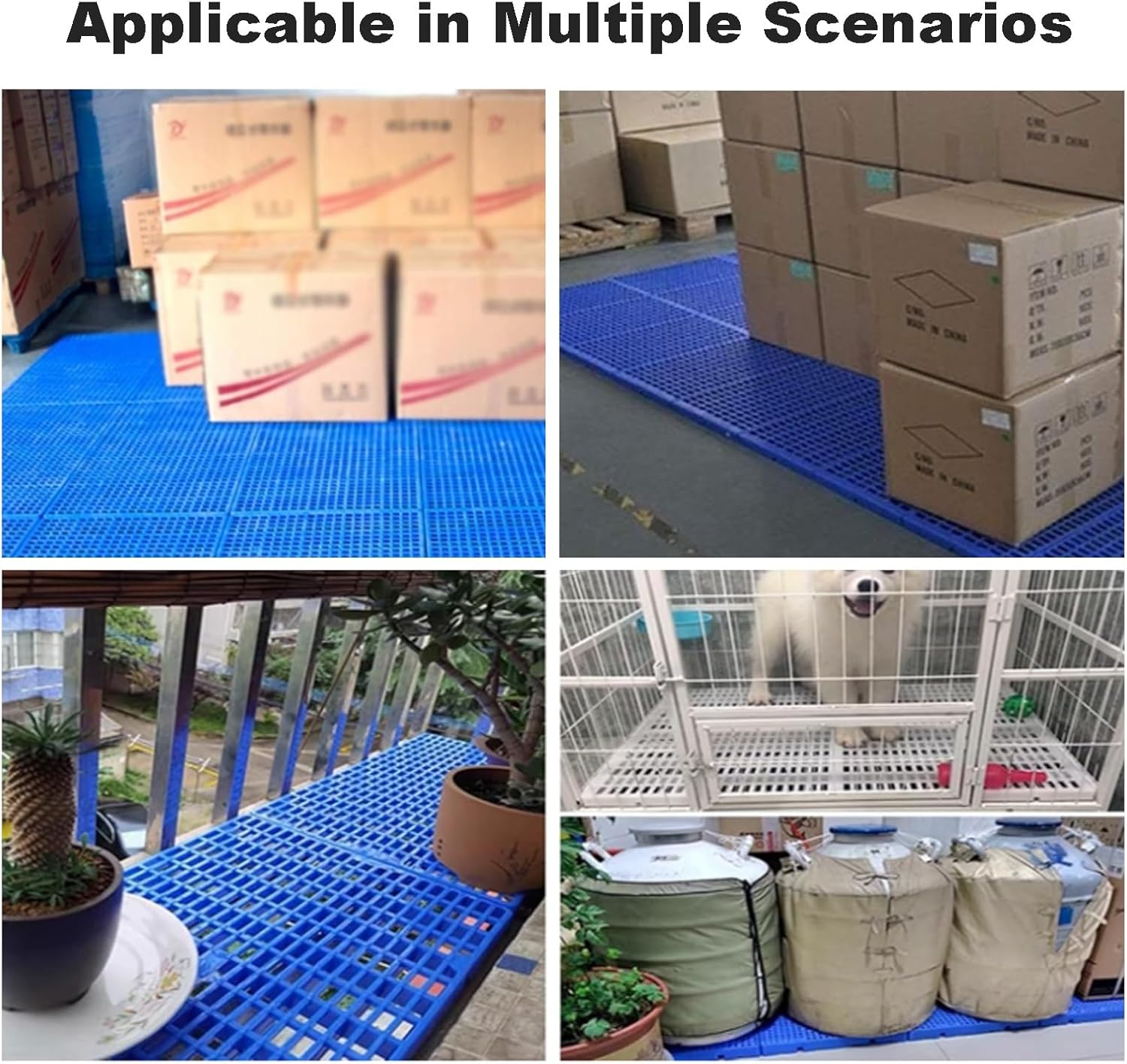 Moisture-Proof Plastic Pallets, Grid Plastic Pallet for Basement Storage, Lightweight Anti-Slip Pad Board for Garage Supermarket Basement(60x30x3cm/8x8x1in)