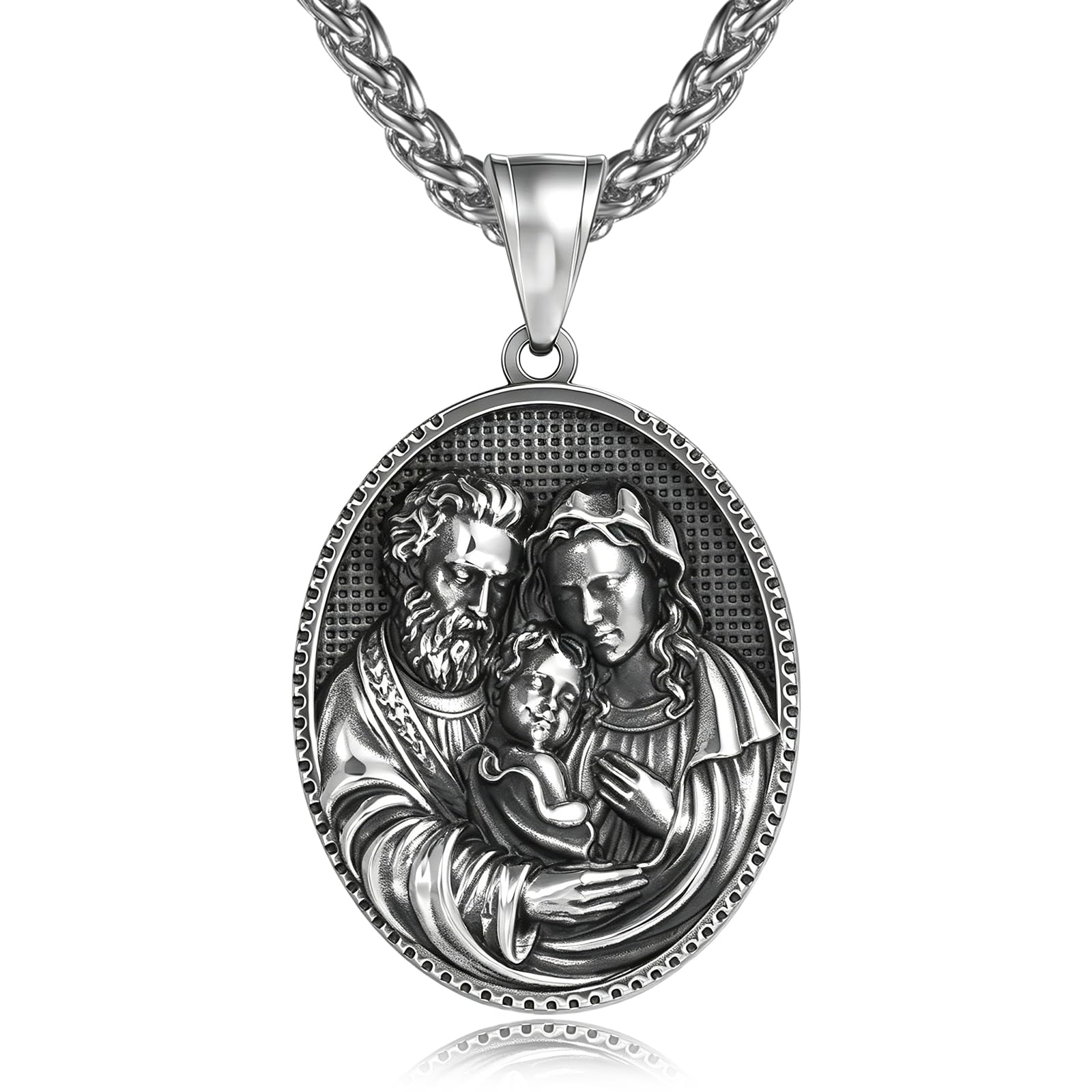 Collier acier inoxydable talisman protecteur inaltérable KINGWHYTE - 8
