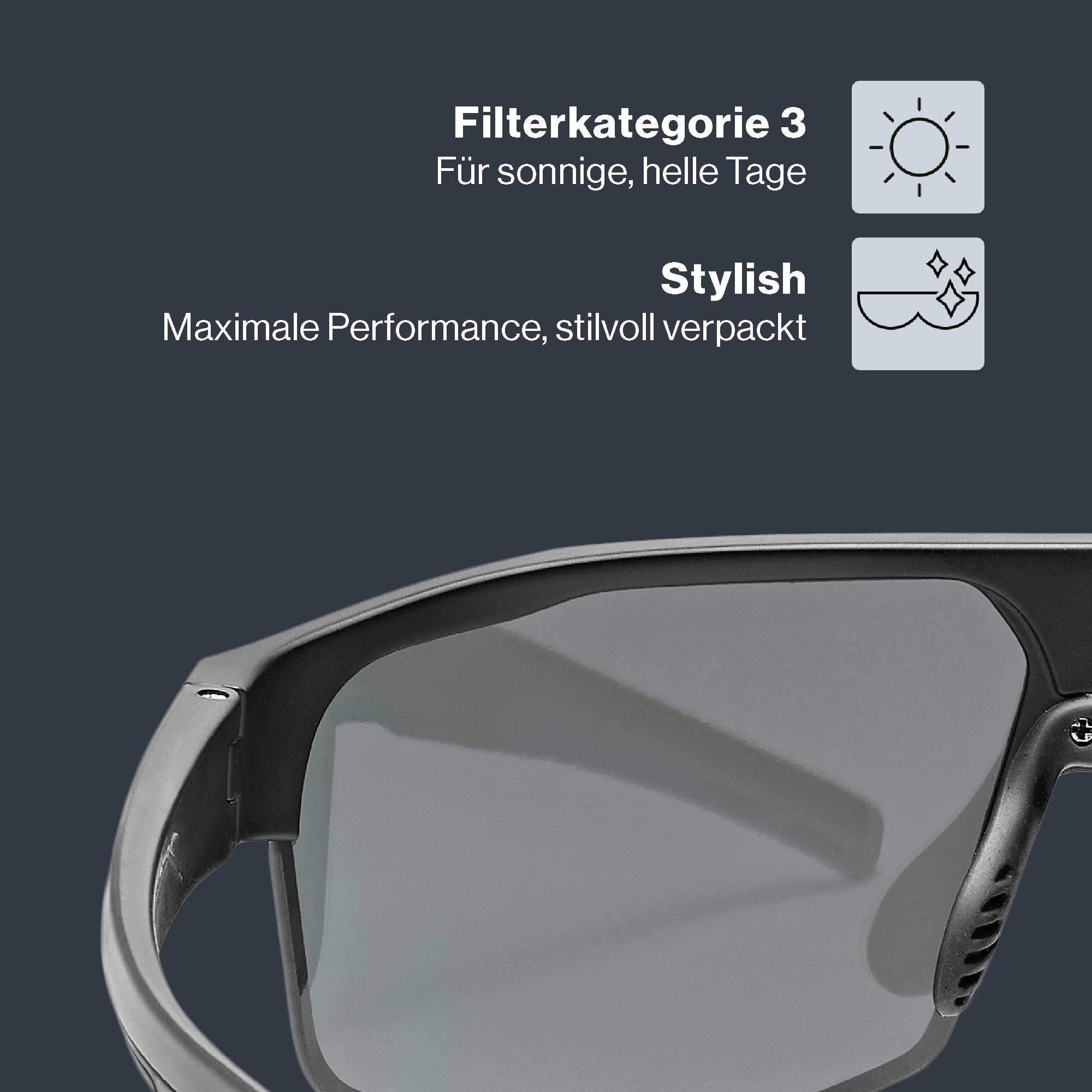 Uvex axos set - Sportbrille für Damen und Herren - 100% UVA-, B, C Schutz - beschlagfrei - inklusive klarer Wechselscheibe